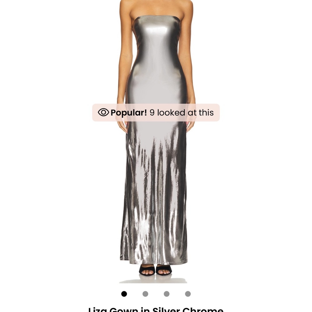 Strapless Silver Gown